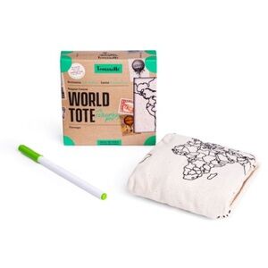 Trouvaille Global World Tote with Coloring Pen !